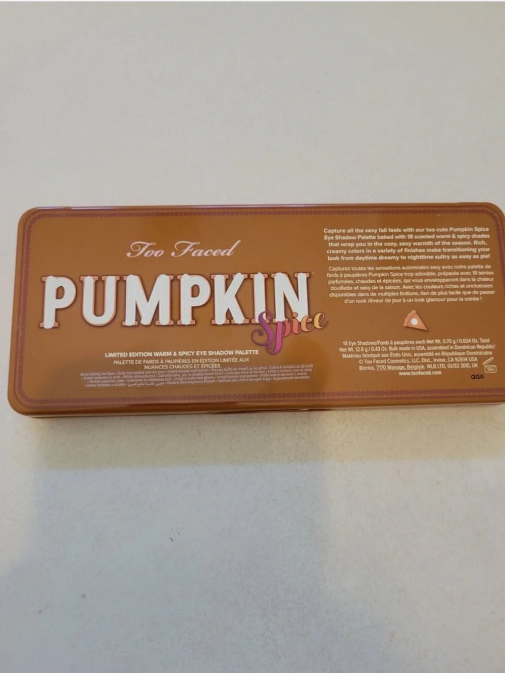 Too Faced Pumpkin Spice Limited Edition